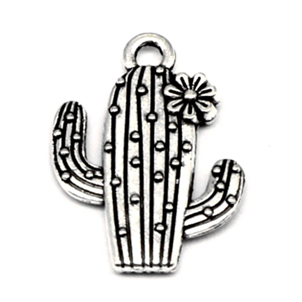 

Подвеска в виде кактуса для изготовления ювелирных изделий «сделай сам», 60 шт., 15x20 мм