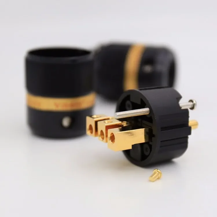 Viborg VE501G + VF501G 99 99% чистая медь 24-каратного позолоченного разъема питания Schuko