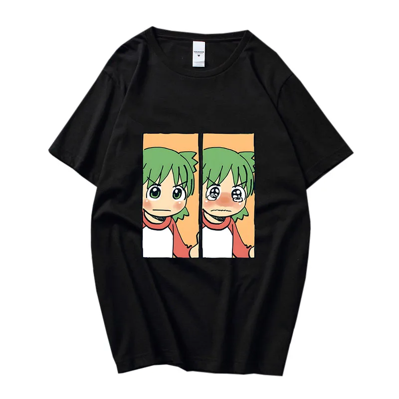 

Azumanga Daioh Yotsuba T Shirts Women Cried Girl Kawaii/Cute Anime Print T-shirts 100% Cotton Tshirts Summer Prevalent Aesthetic