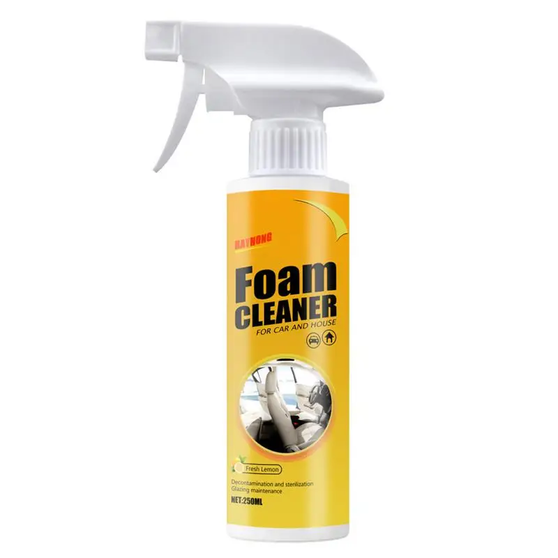 

Car Interior Foam Cleaner Ceiling Leather Seat Cleaner Multipurpose Spray For Car And House Lemon Flavor Practical For Keeping