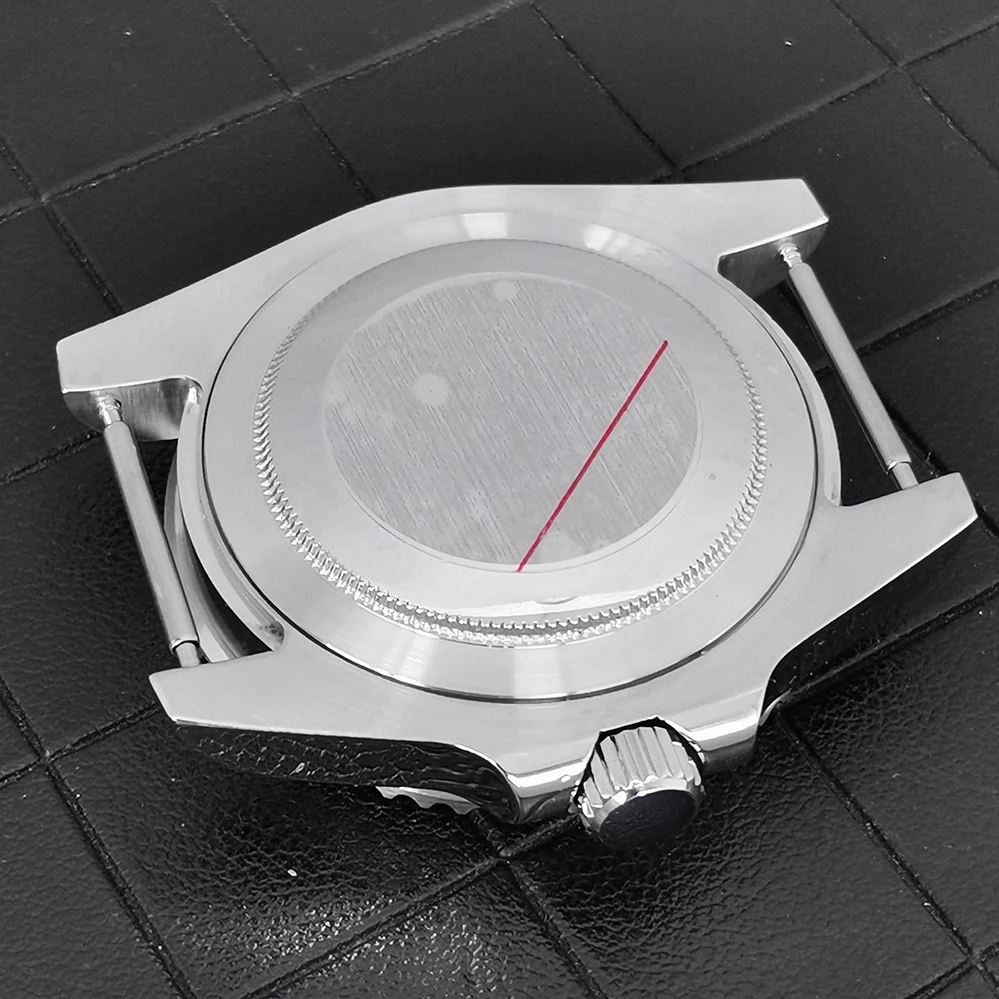 Modified 40mm Watch Case Fine Stainless Steel Solid Caseback Bezel Sapphire Glass Fit NH34GMT Movement Modification Case Part