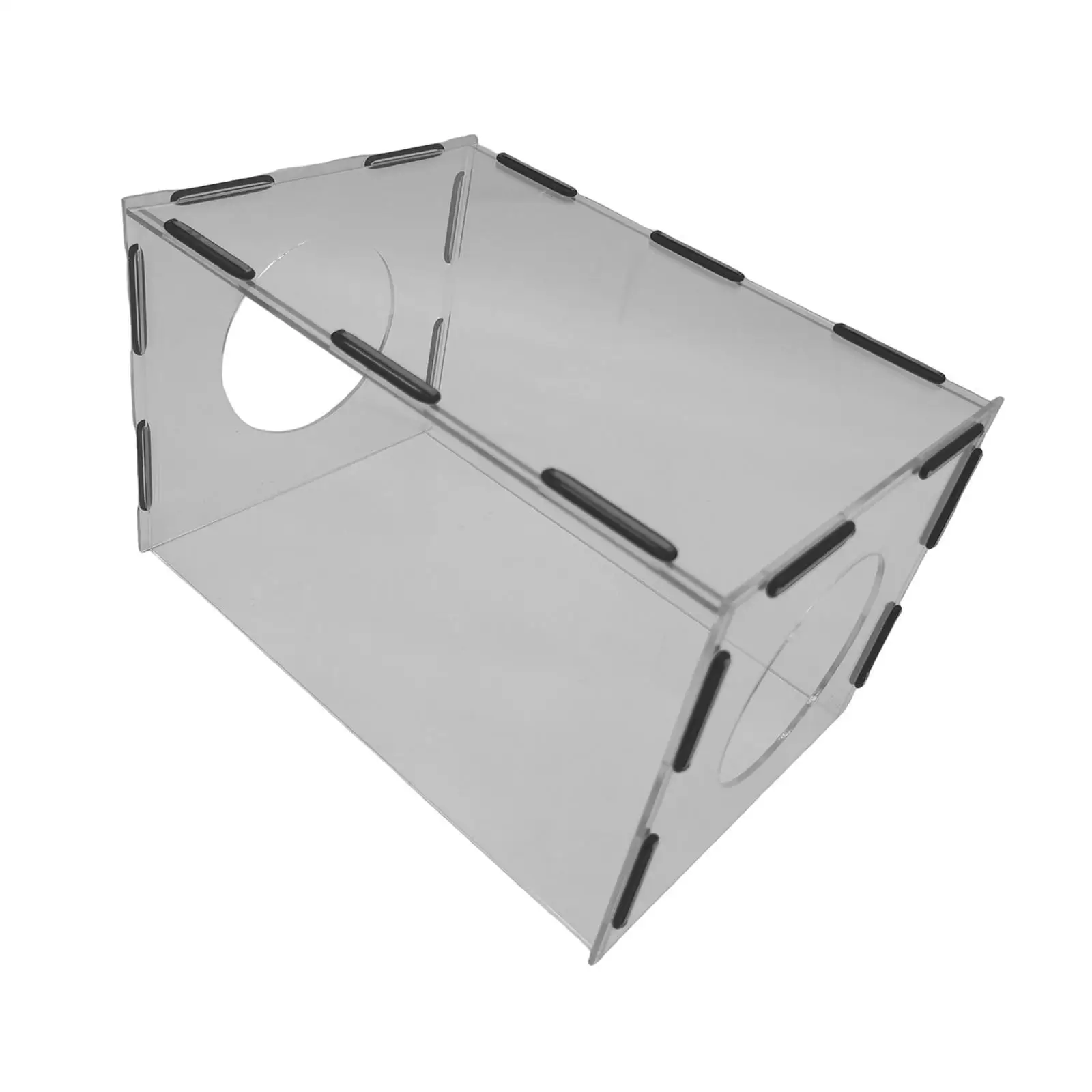 

Enclosed Grinding Dust Box Dry Grinding Dust Cover Portable with 2 Holes Polisher Dust Box for Sculpturing Polishing