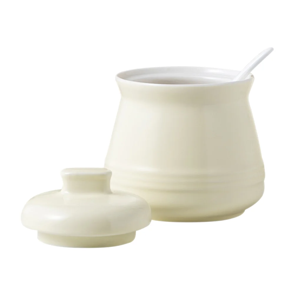

Condiment Seasoning Jar Sugar Ceramic Container Storage Salt Pot Bowl Canisterjars Lids Box Containers Holder Candy Potscoffee