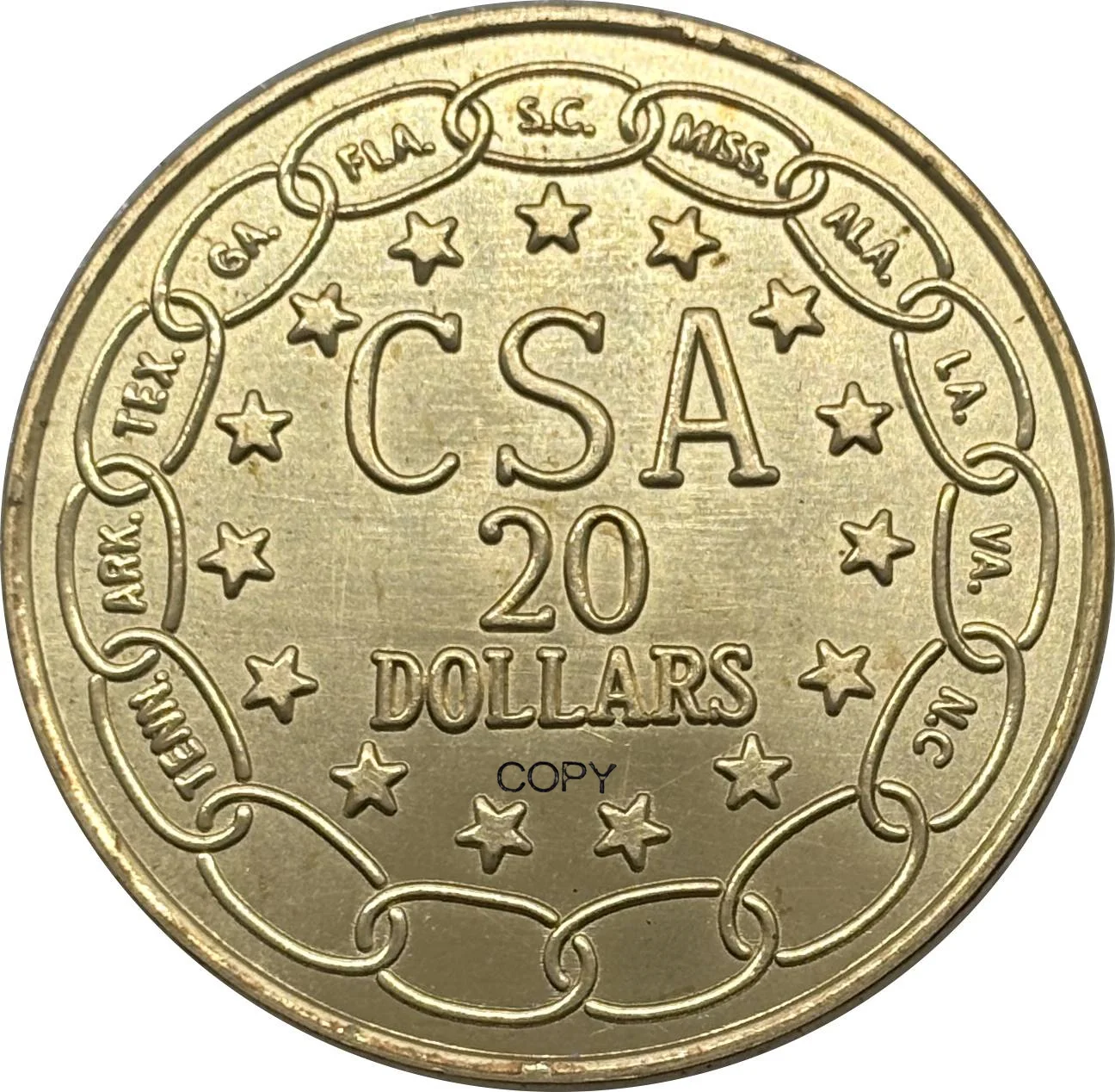 

Металлическая копия монеты США 1861 года