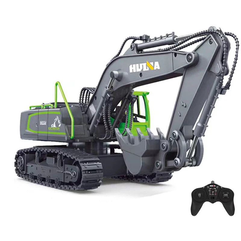 Huina 1558 Rc Trucks 1/18 11Ch Rc Excavator Remote Control Engineering Vehicle Construction Cars Trucks Toys for Boys enlarge