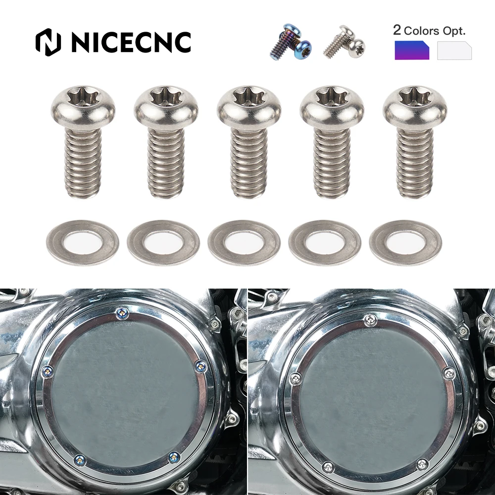 Винты с крышкой из титанового сплава для Harley Davidson Dyna Touring Trike Fat Bob CVO Road Glide King Street Glid