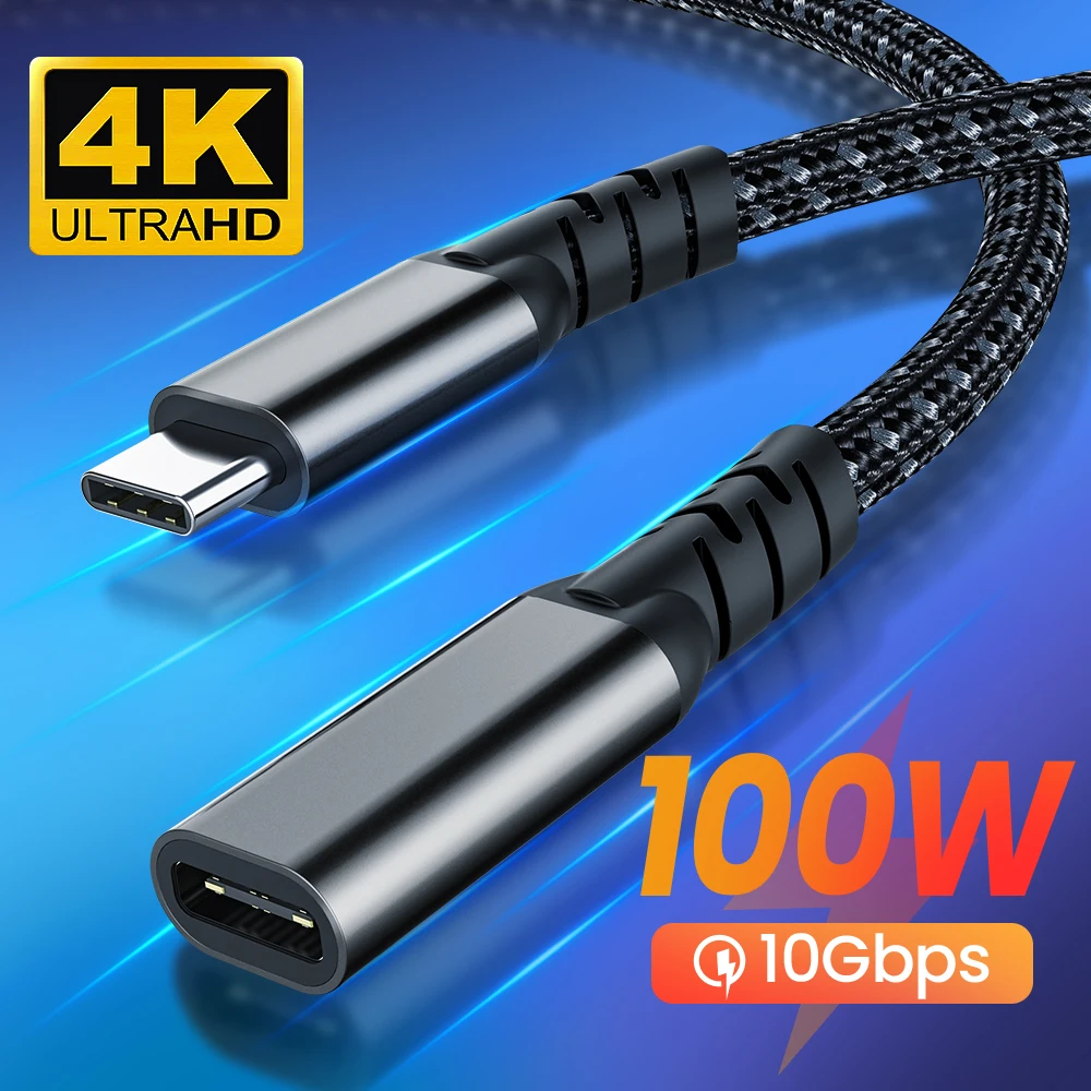 

5A 100W USB C To Type C Cable 10Gbps USB Fast Data Cable For Macbook Pro USB C Extension Cable USB-C To Type-C Quick Cable 1m