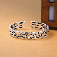 fashion simple hollow small fish open bracelets for women retro silver color animals bangles holiday gift jewelry accessories