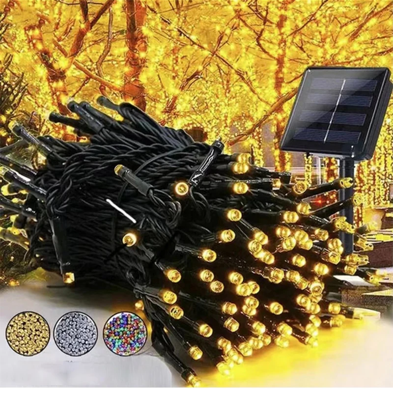 

Solar String Light Fairy Garden Waterproof Outdoor Lamp 6V Garland For Christmas Xmas Holiday Party Home Decoration
