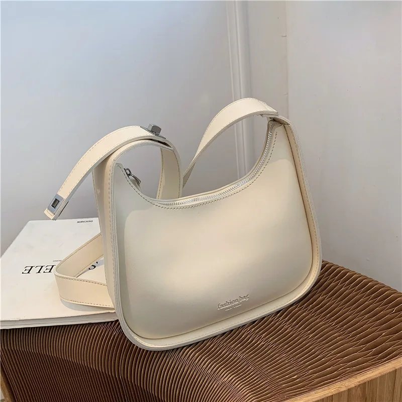 Toptrends Women's Crossbody Underarm Shouder Bag Retro Solid Color PU Leather Luxury Designer Brand Ladies Handbags And Purses