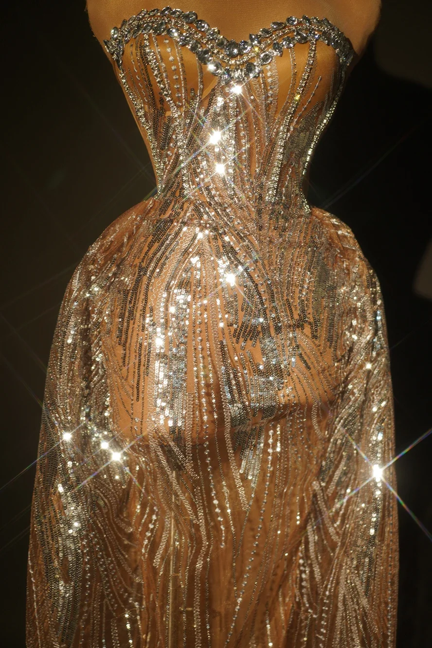 Модное сексуальное платье на день рождения блестящее с блестками женское