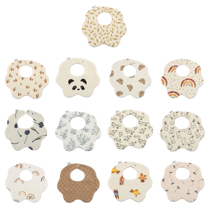 

Мультяшный детский нагрудник, хлопковая дышащая отрыжка, вращающаяся на 360 градусов упаковка для маленьких девочек и мальчиков,