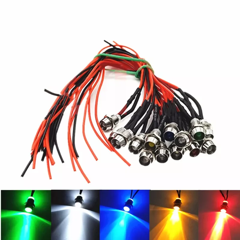 

Светосветильник индикатор, металлическая Светодиодная панель, сигнальная лампа, красный, желтый, синий, зеленый, 12 В, 24 В, 6 в, плоская головка...