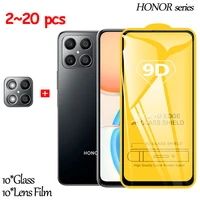 220pcs xonor x8 5g glass screen protector silicone case for honor 30 30s 50 10x 50 lite x8 5g tempered glass for honor x8 case