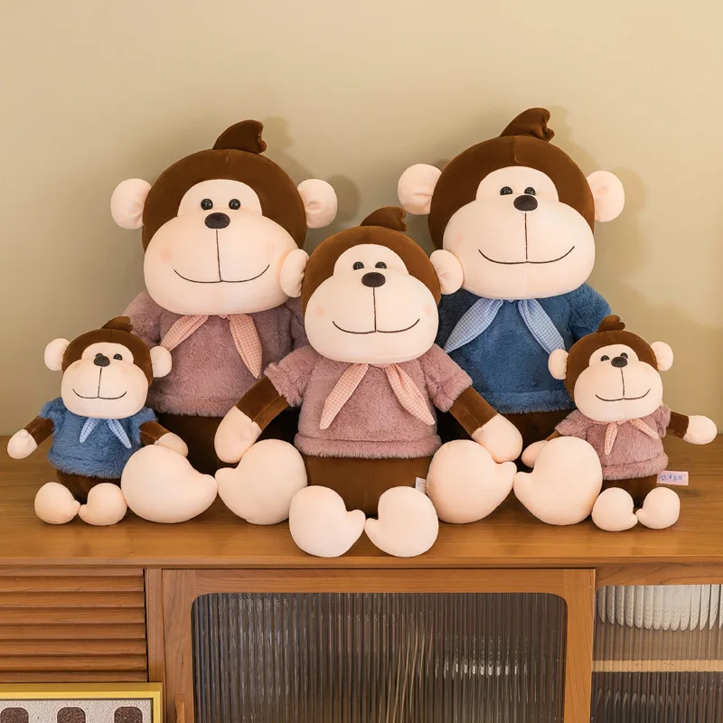 

Kawaii New Couple Monkey Plush Toy Doll Throw Pillow Children's Dolls Rag Prefect present for boys and girls