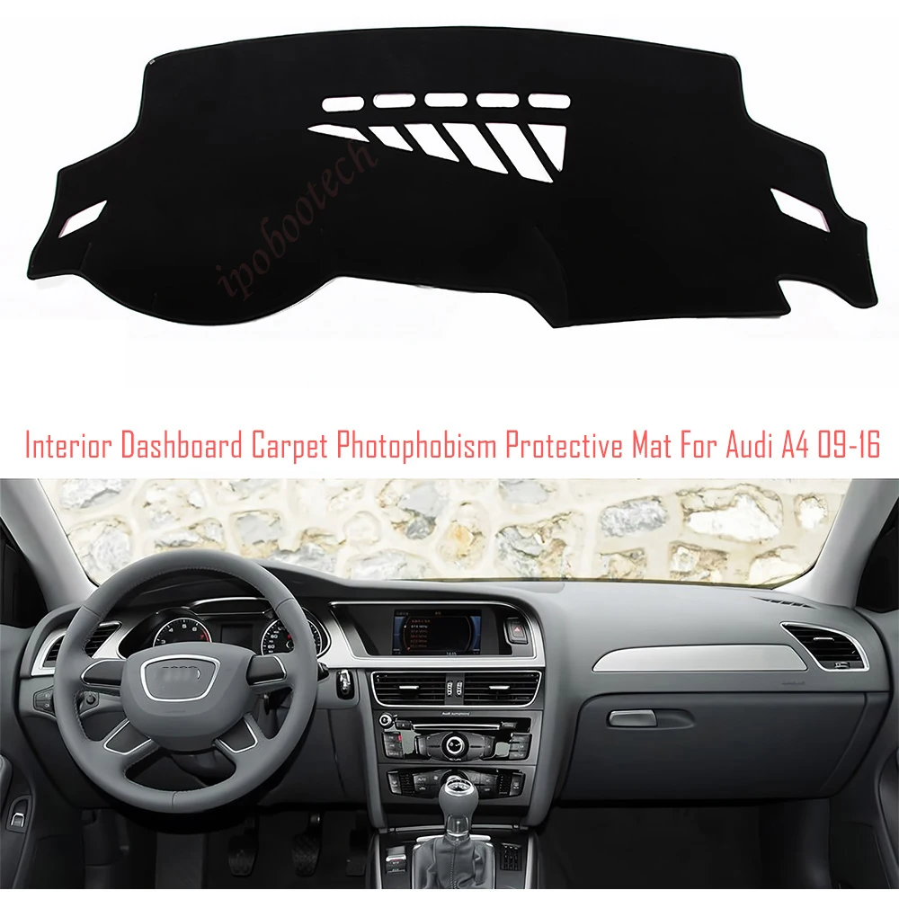 

Interior Dashboard Carpet Photophobism Protective Pad Mat For Audi A4 2009-2016