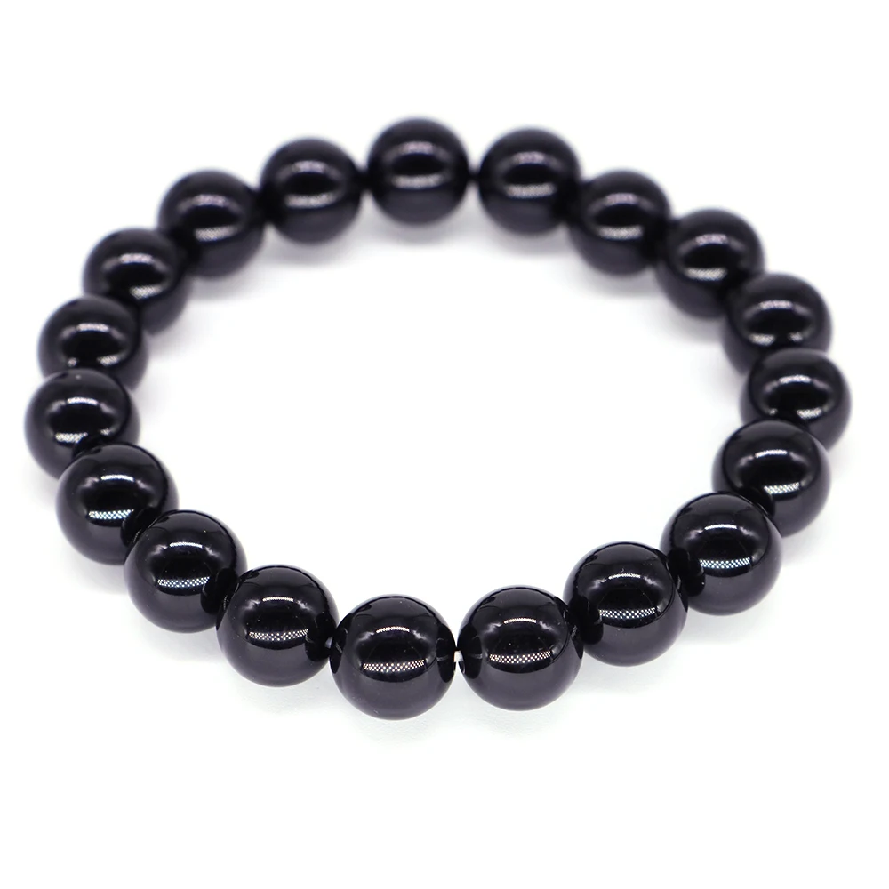 Женский/мужской браслет с бусинами из натурального камня диаметром 6/8 мм