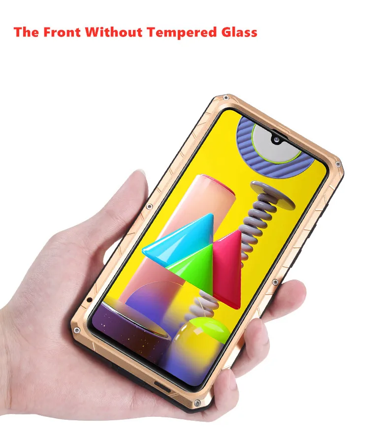 Luxury Full Protective Metal Case Shockproof For Samsung Galaxy Note 20 Ultra M51 M31 Hard Aluminum Armor Heavy Duty Cover