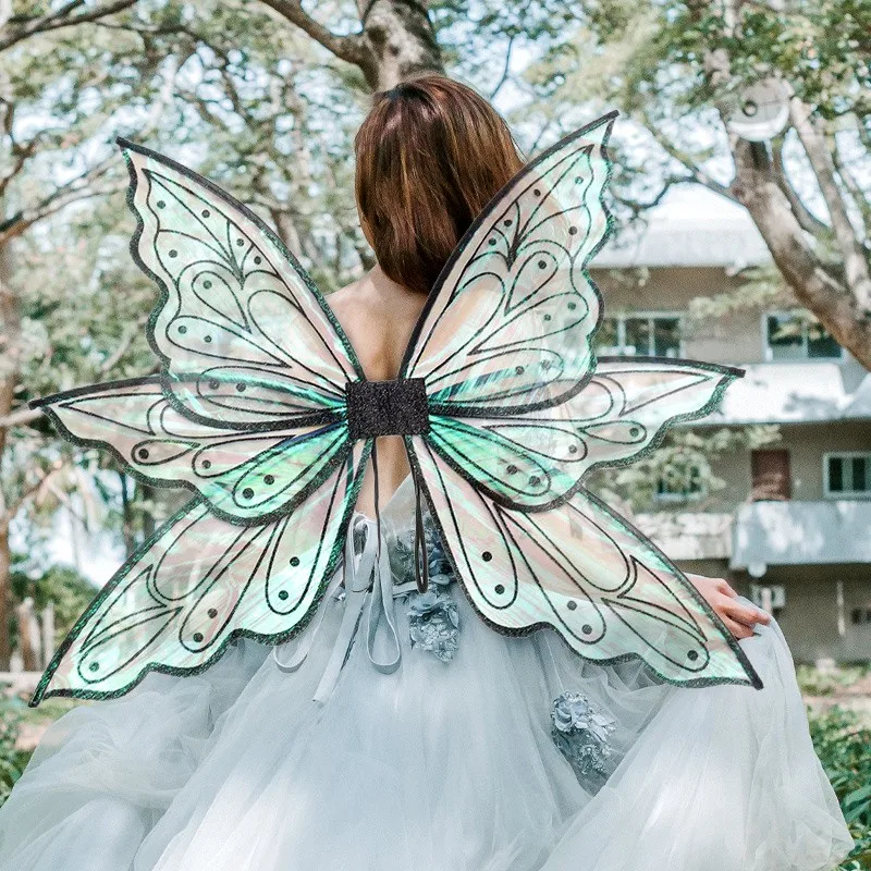 Elf Angel Wings Princess Fairy Wing Cartoon Butterfly Girls Wings Costume Party Dresses Decorations For Cosplay Performance Prop