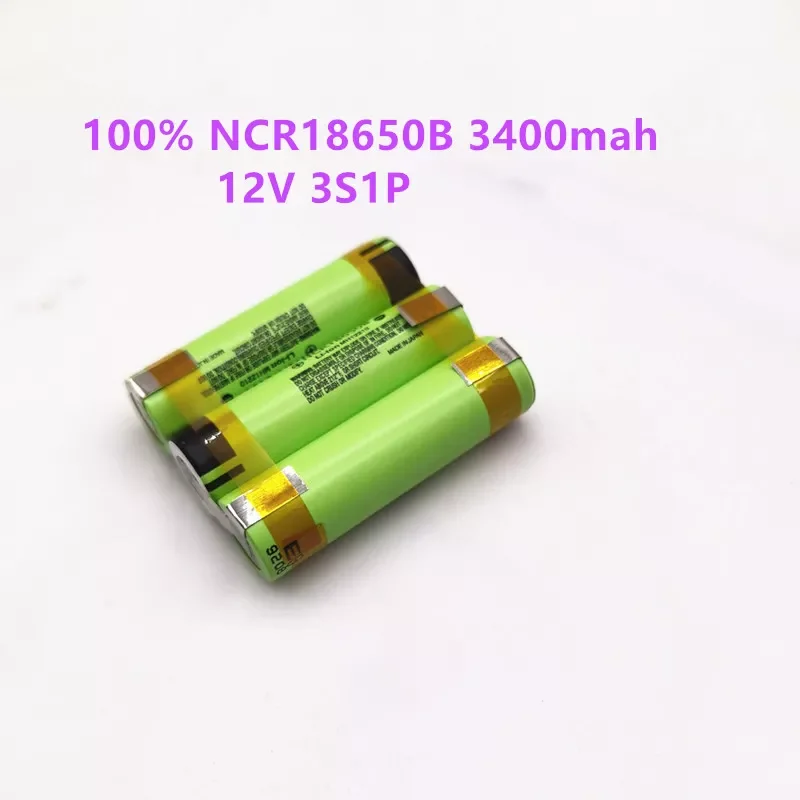 

100% Original NCR18650B 12V Battery Pack NCR18650B 3400mah 20A Discharge Current for shura screwdriver battery