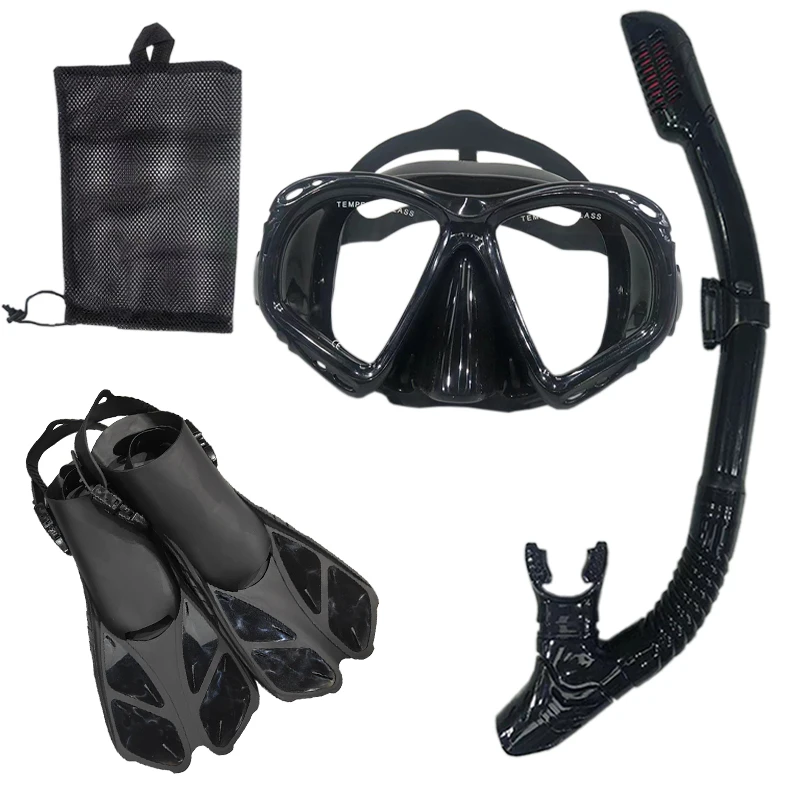Маска для подводного плавания с аквалангом силиконовые очки дайвинга панорамная