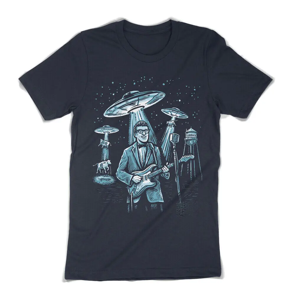 Винтажная хлопковая черная футболка Buddy Holly Live In концерт S 234XL AA878