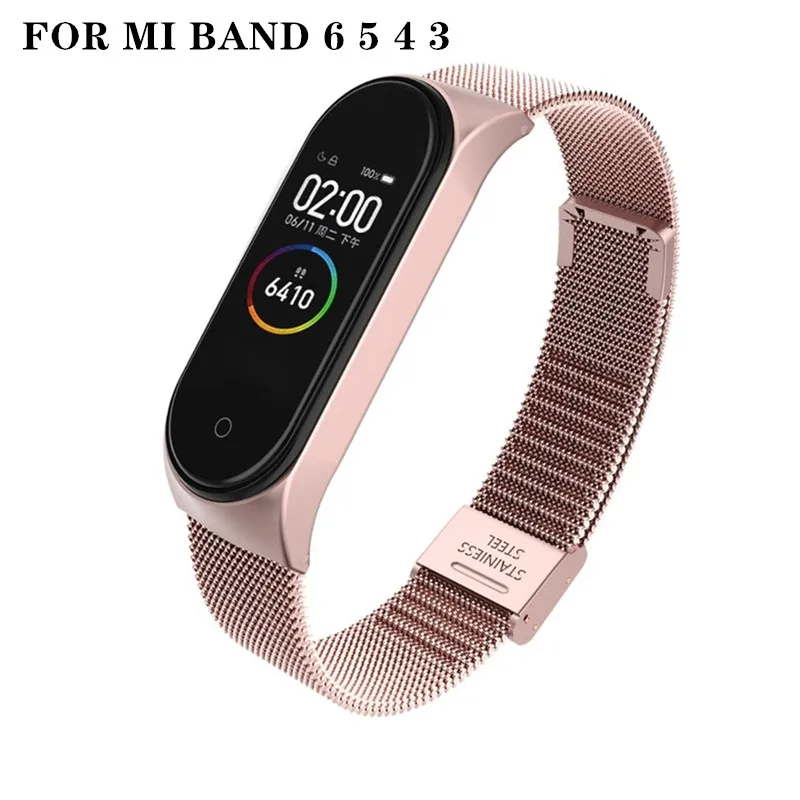 

Strap For Xiaomi Mi Band 6 4 5 Wrist Metal Bracelet Screwless Stainless Steel MIband for Mi Band 4 3 5 Strap Wristbands Pulseira