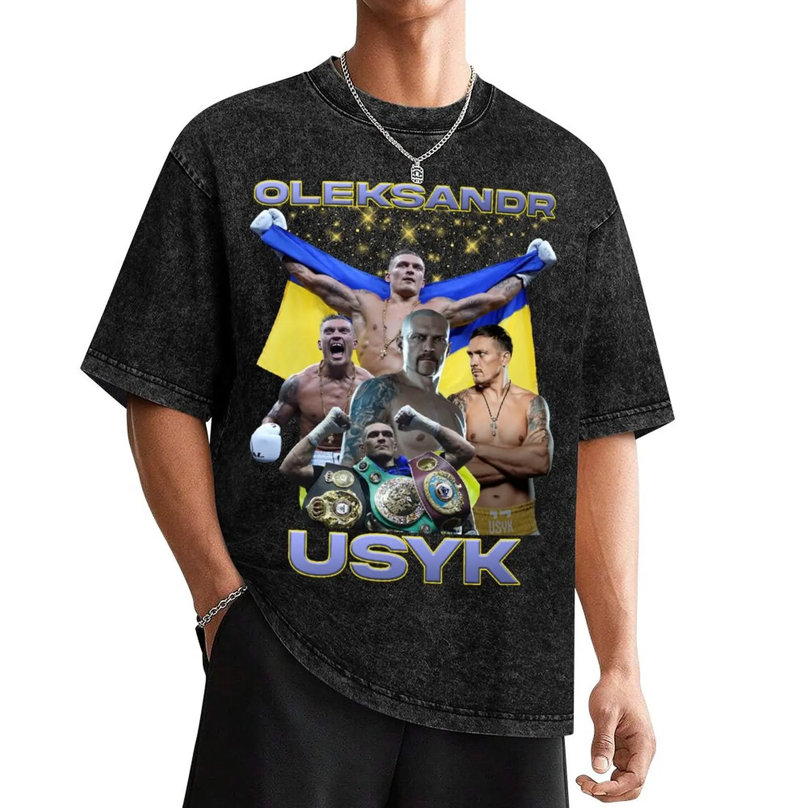 Винтажная футболка с рисунком 90-х годов Oleksandr Usyk футбольная эстетичная одежда