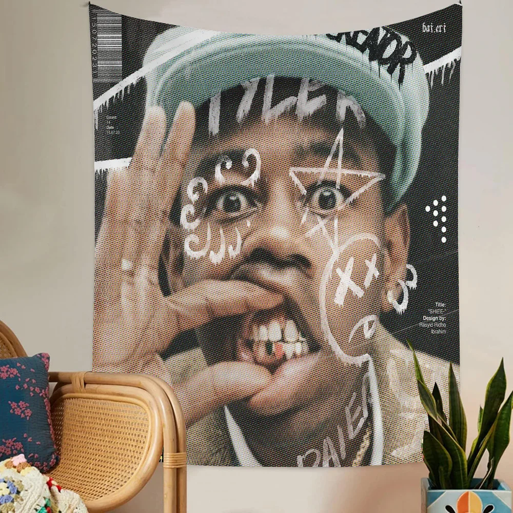 Цветочный Мальчик Тайлер Создатель Богемный Гобелен Настенный Хиппи Таро