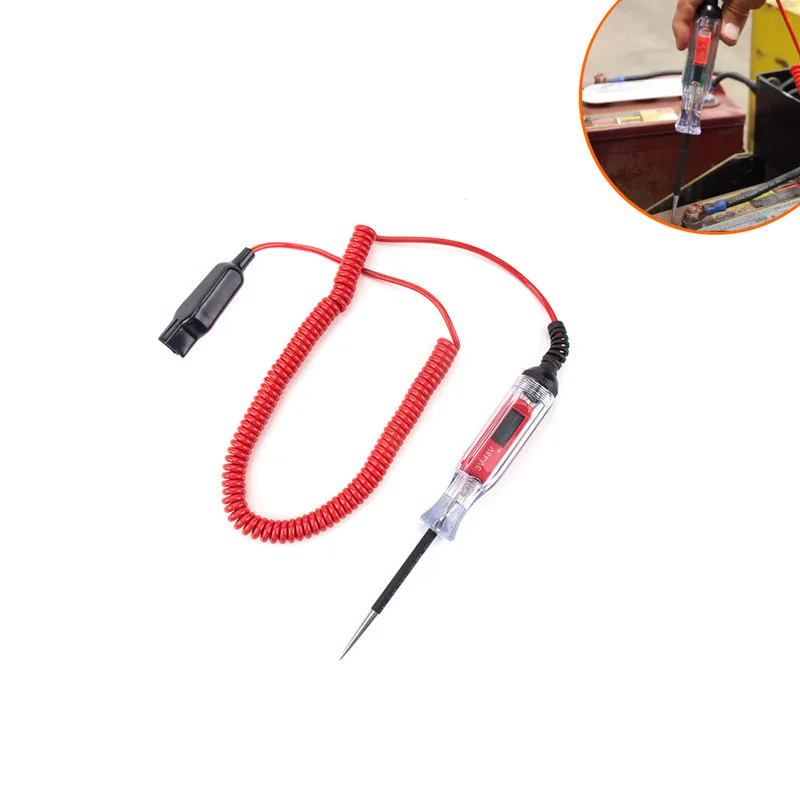 

Портативный цифровой тестер цепи 3-48 В с ЖК-дисплеем измеритель напряжения авторучка сканер цепи автомобиля датчик мощности автомобильный ...