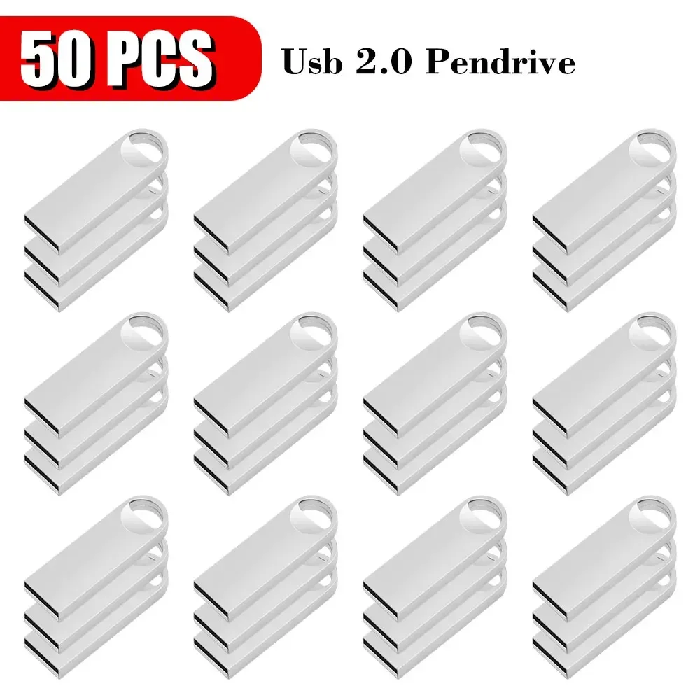 Флеш-накопитель USB водонепроницаемый металлический 4/8/16/32/64 ГБ 50 шт./партия