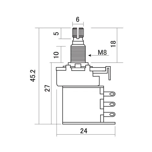 Potentiometer 250 Kohm (log) push-pull hosco h-push-250A | Спорт и развлечения