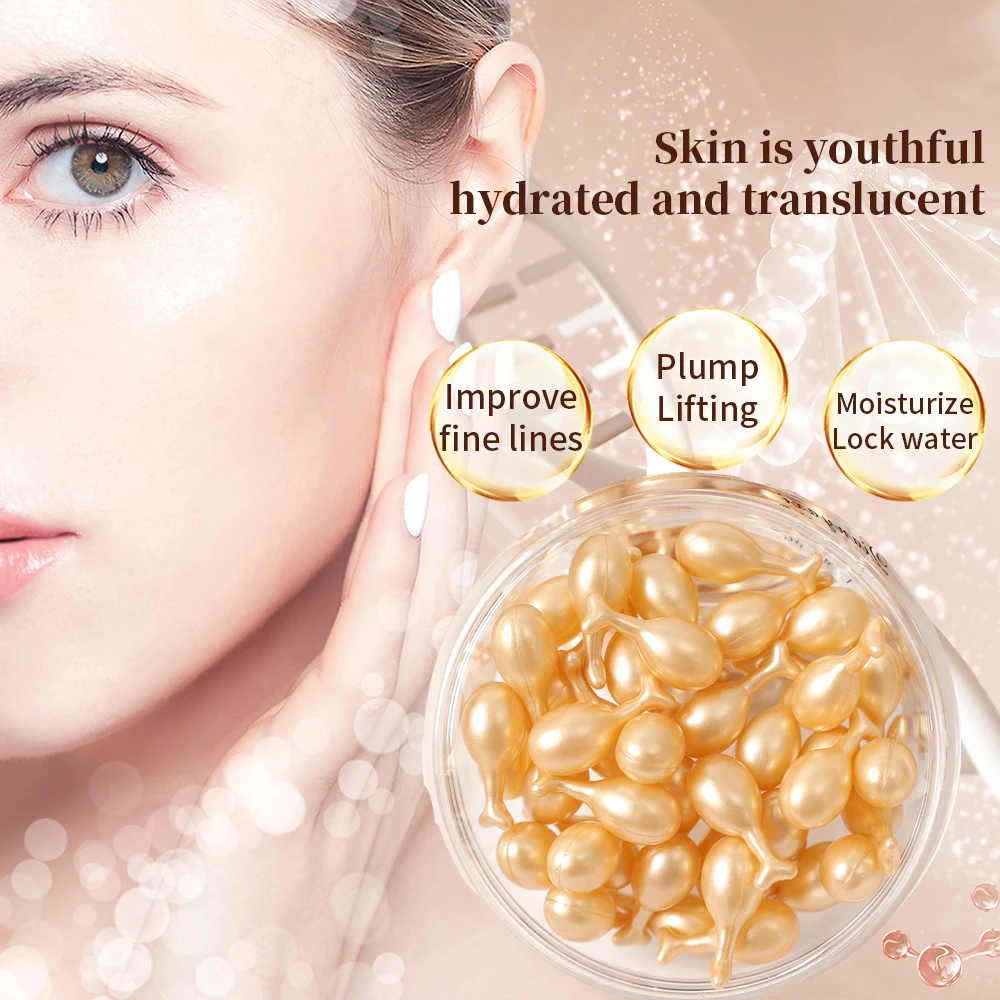 

Hyaluronic Acid Capsules Anti Wrinkle Retinol Facial Serum Remove Dark Spots Anti Aging Facial Essence Whitening Face Skin Care