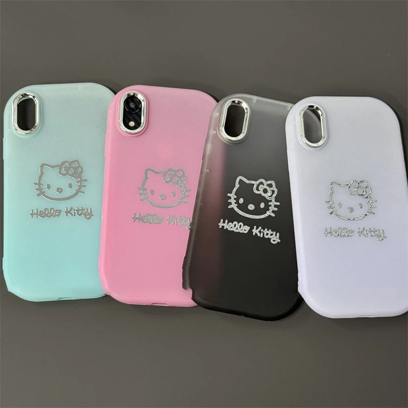 

Kawaii Sanrio Cute Cartoon Phone Case Anime Hello Kitty Silica Gel Paintings Apple11 12 13 14 15 Phone Case Creative Couple Gift