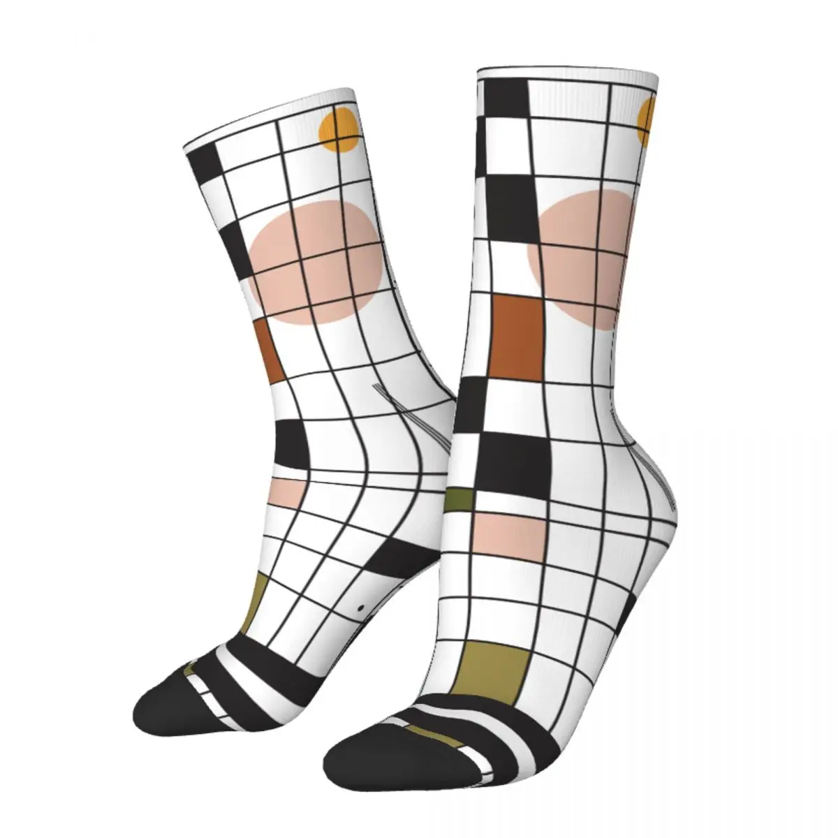 Fashion Wassily Kandinsky Style Modern Abstract Art Soccer Crew Socks Warm Middle Tube Socks Product Christmas Present