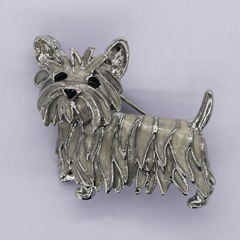 60 шт./партия броши с эмалью в виде пуделя