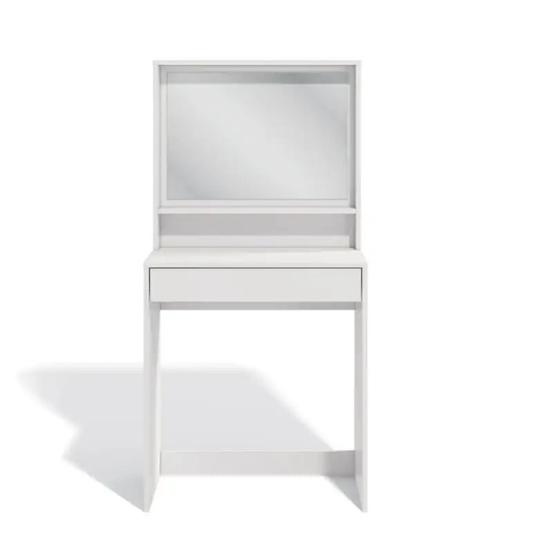 

1 Drawer Vanity table & Storage Shelves in White , for Bedroom Cloud shelf Wooden moon shelf Retail display Esquinero de madera