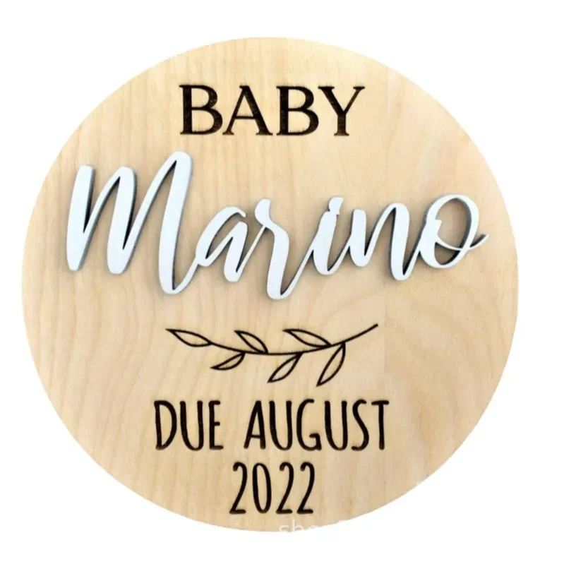 Настраиваемый 3D знак с именем для детей деревянный материал табличка