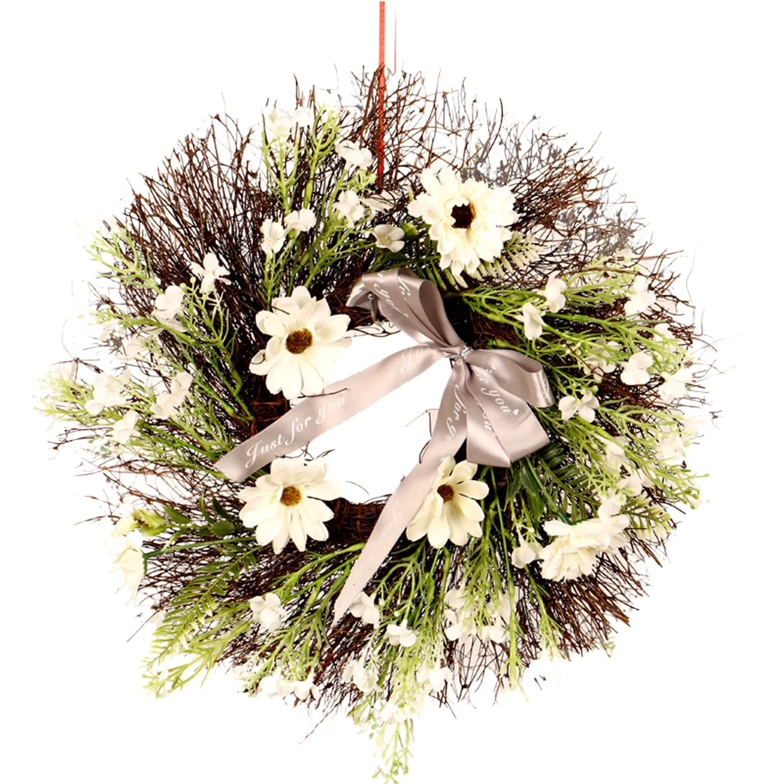 

Front Home Spring Artificial Door Plant Wreath Plastic Leaf Wreath Decoration Home Decor