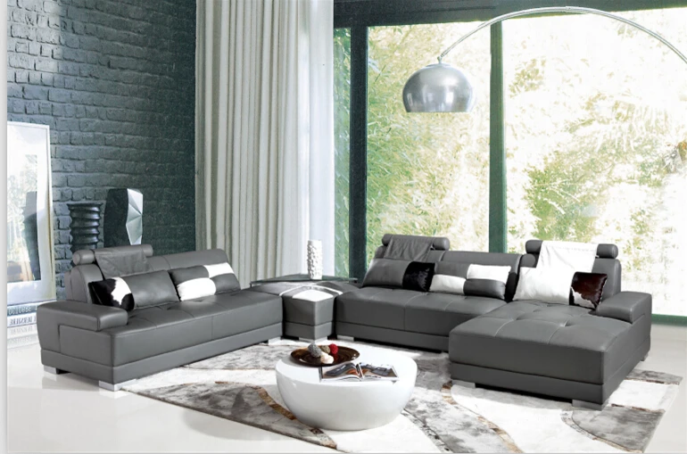 

2022 sofas modernos para sala Genuine Leather Sectional Sofa for Living Room Furnitureliving room furniture