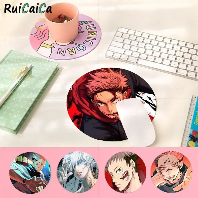 

RuiCaiCa Cool New Jujutsu Kaisen High Speed New round Mousepad gaming Mousepad Rug For PC Laptop Notebook