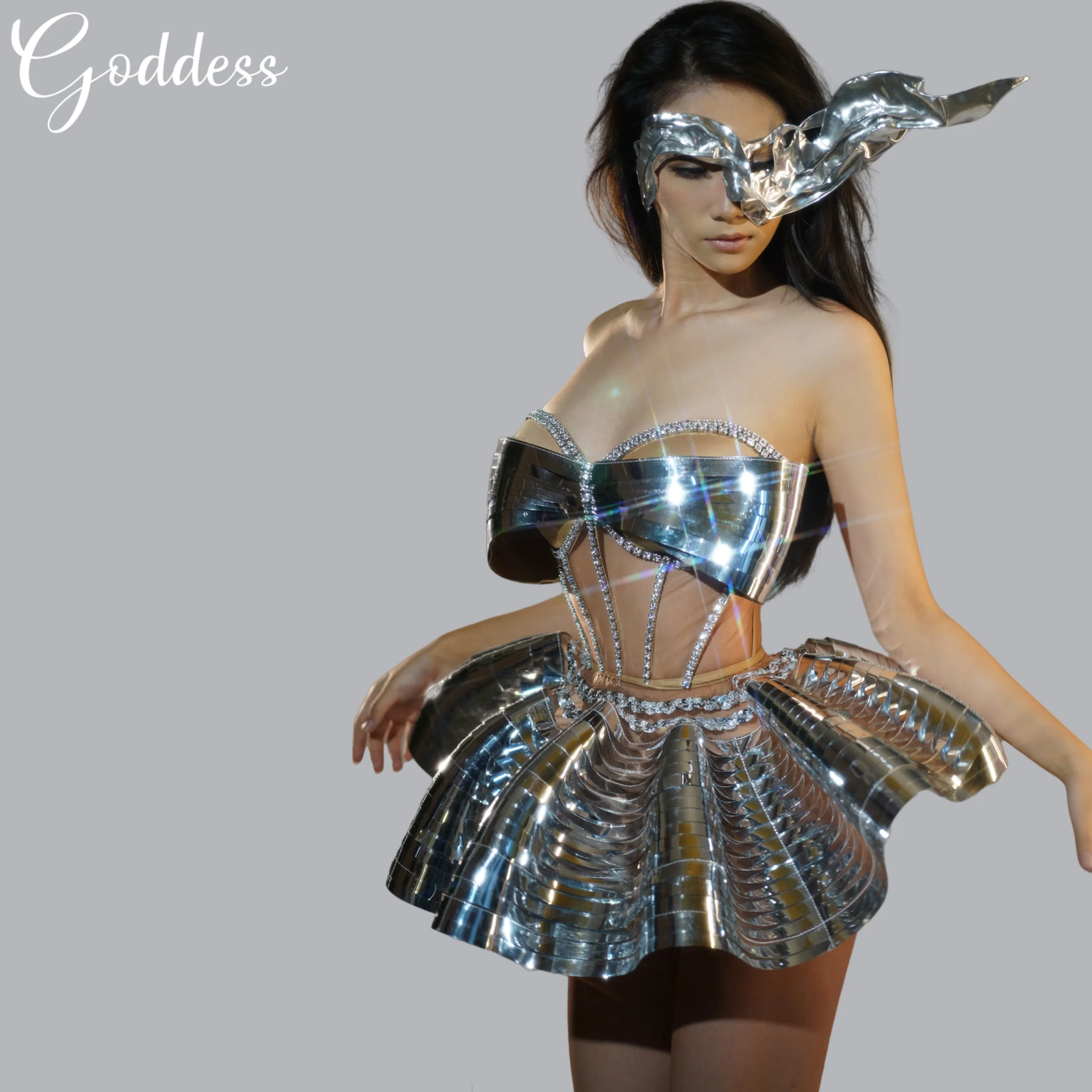 Укороченные топы без бретелек со стразами и бантом мини-юбка комплект из 2