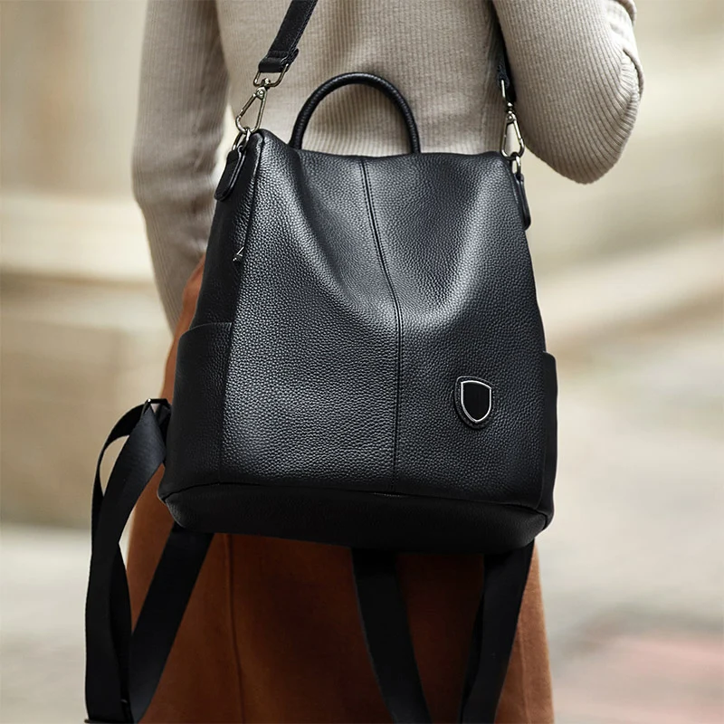 ZOOLER Original Women Backpack 100% Genuine Leather Causal School Bags Travel Cowskin Female Shoulder Bag Backpacks#Z186