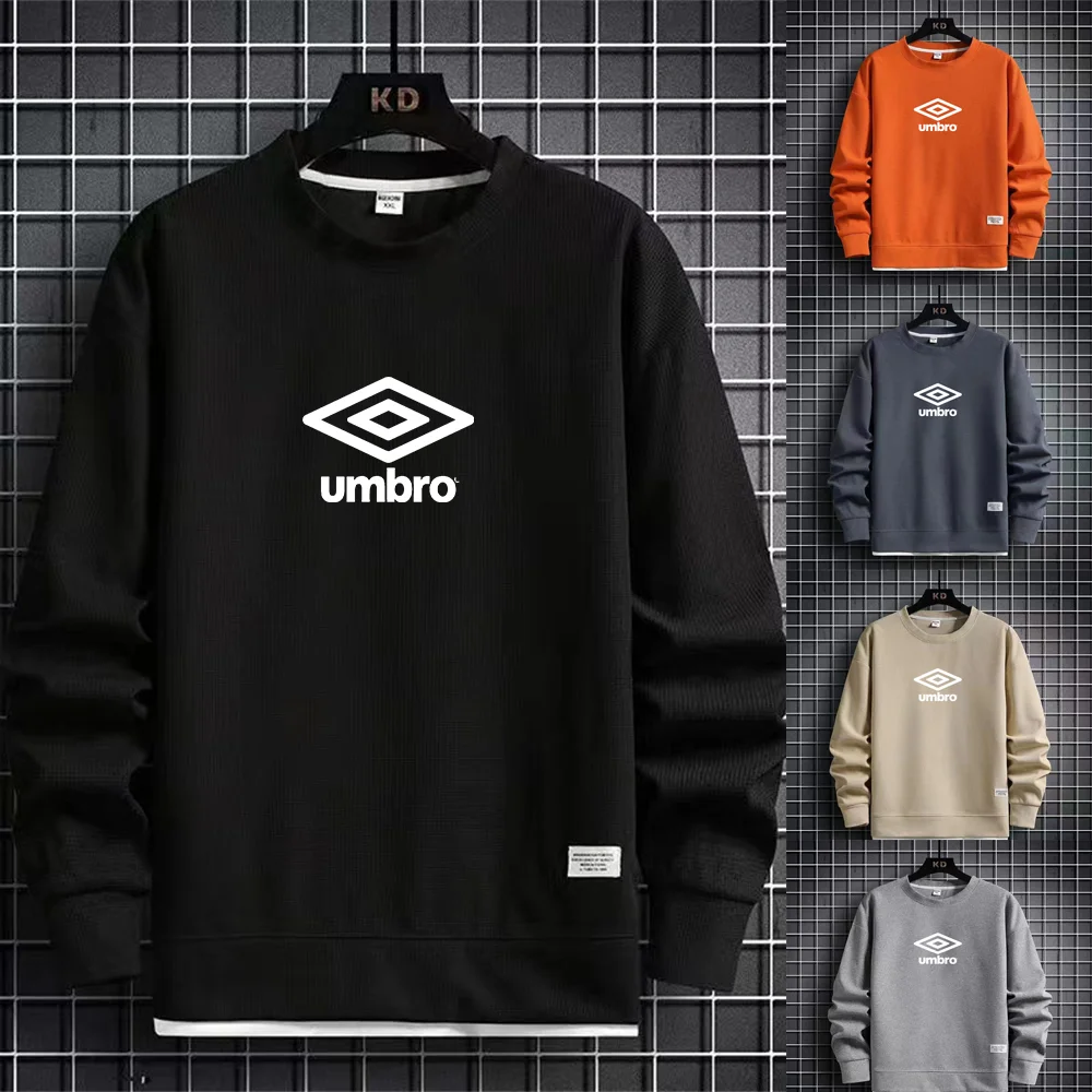 

Spring and Autumn Men's Waffle Pullover Loose Sports Top Football Sweater Fashion Running Sweater