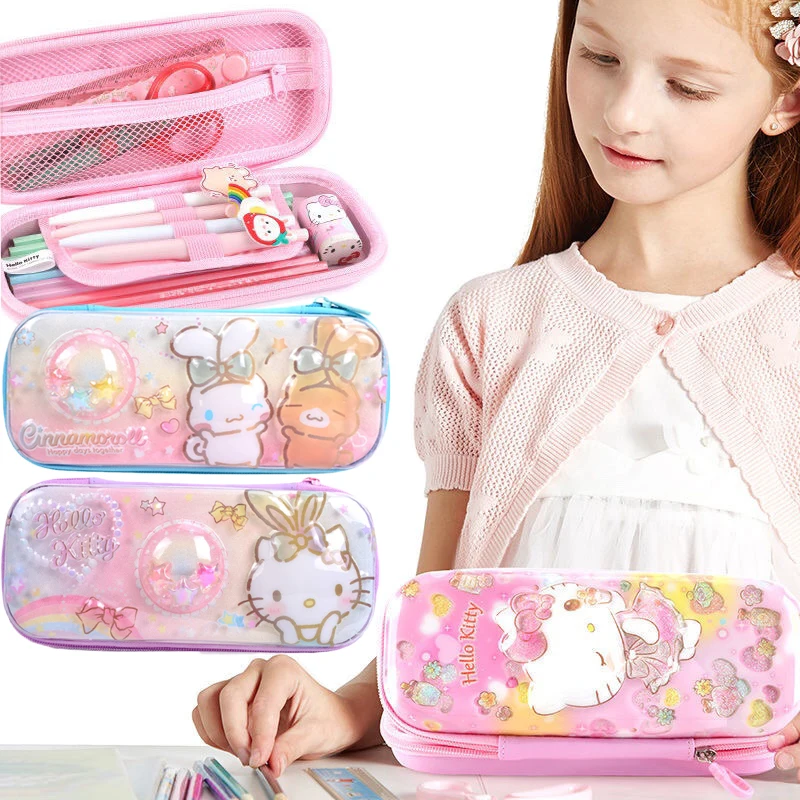 

Kawaii Sanrios Cinnamonroll аниме мультяшный чехол для карандашей большой емкости канцелярские принадлежности сумка для хранения Органайзер школьные ...