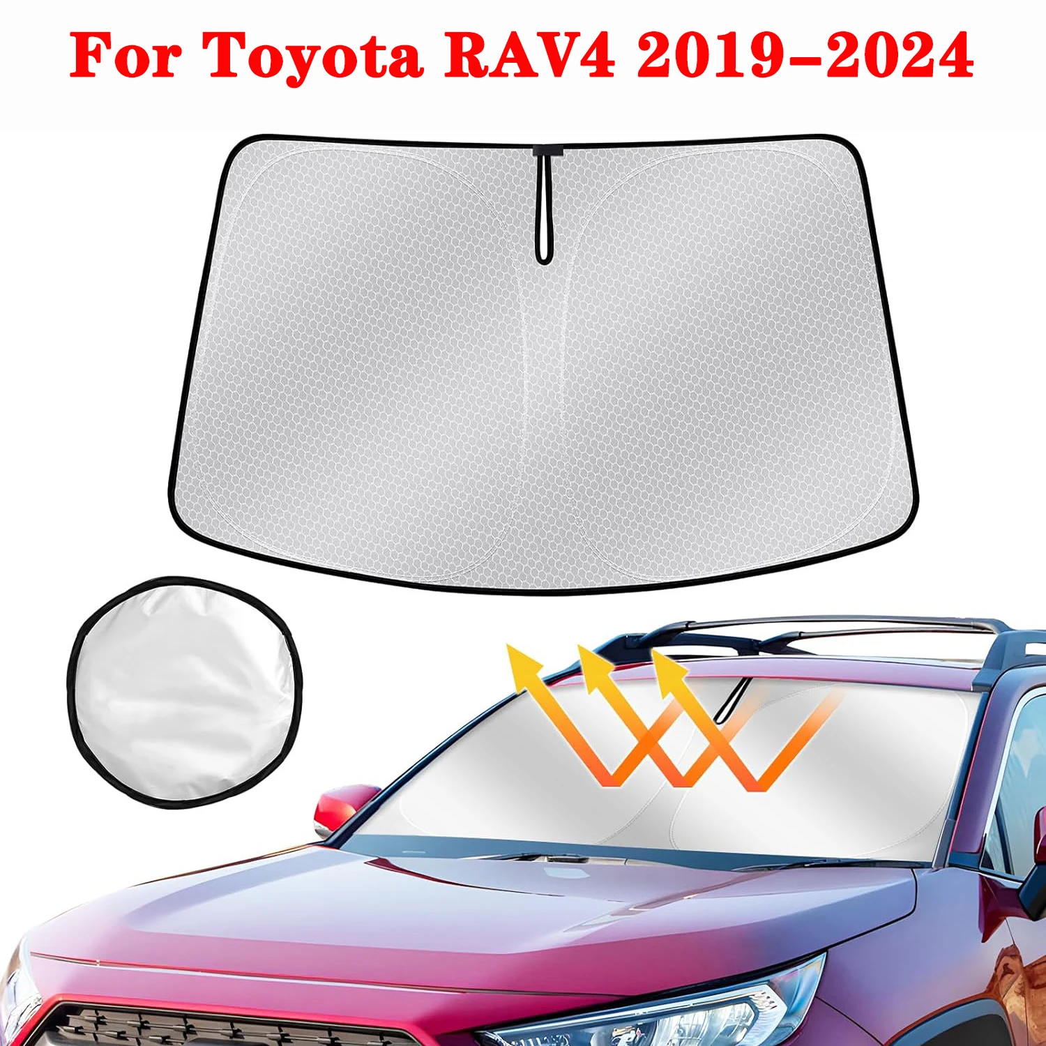 

Солнцезащитный козырек на лобовое стекло для Toyota RAV4 2024 2023 2022 2021 2020, Модернизированный наноматериал, передний козырек на окно