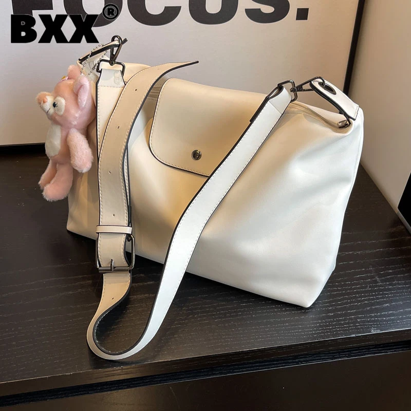 

[BXX] Fashion Women's Crossbody Bag Pu Leather Large Capacity Thread Hasp Versatile One Shoulder Underarm Bags 2023 New 8CY153