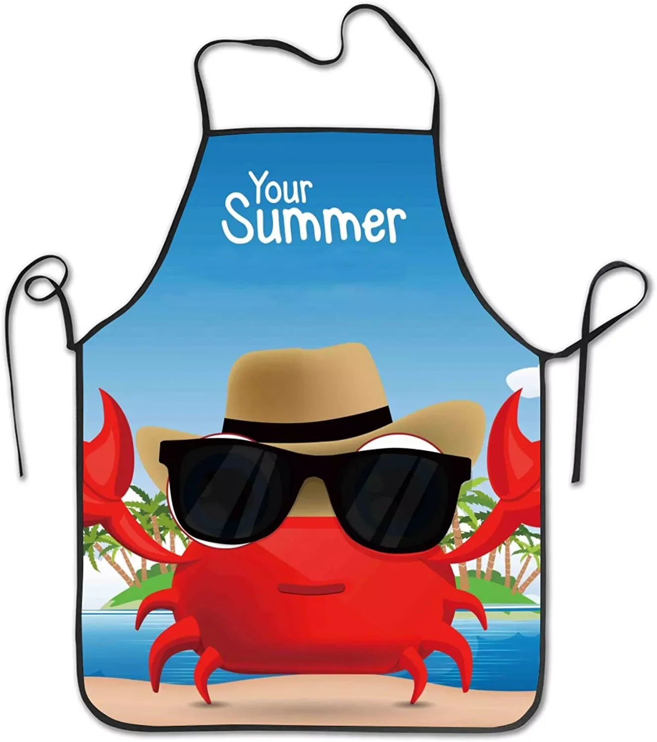 

Scissors Flower Pattern Kitchen Cooking Oil Repellent Accessories Apron Coffee Shop Apron Cleaning Tool Antifouling Accessories