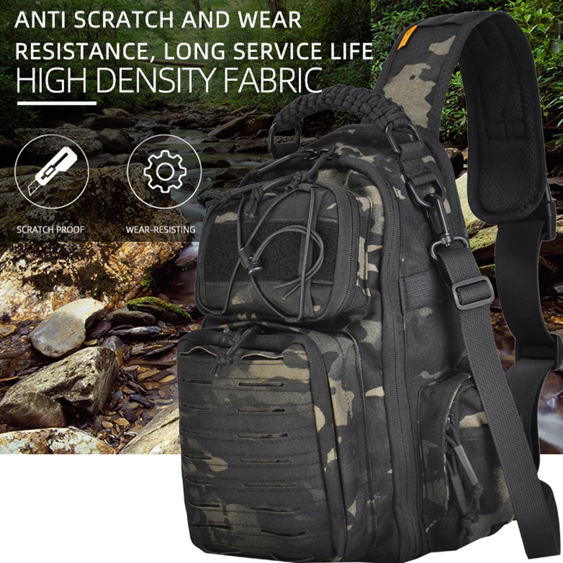 HAN WILD Chest Bag Military 1000D Nylon Waterproof Men Tactical Waist Pack Leg Travel Belt Bag Hiking Hunting Camping Cycling