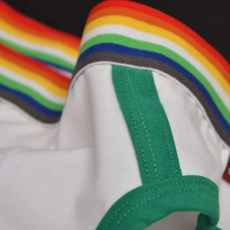 Rainbow Cotton Men's Panties Soft Patchwork Man Boxer Breathable Underpantss Sports Quick Dry Briefs Seamless Underwear Shorts